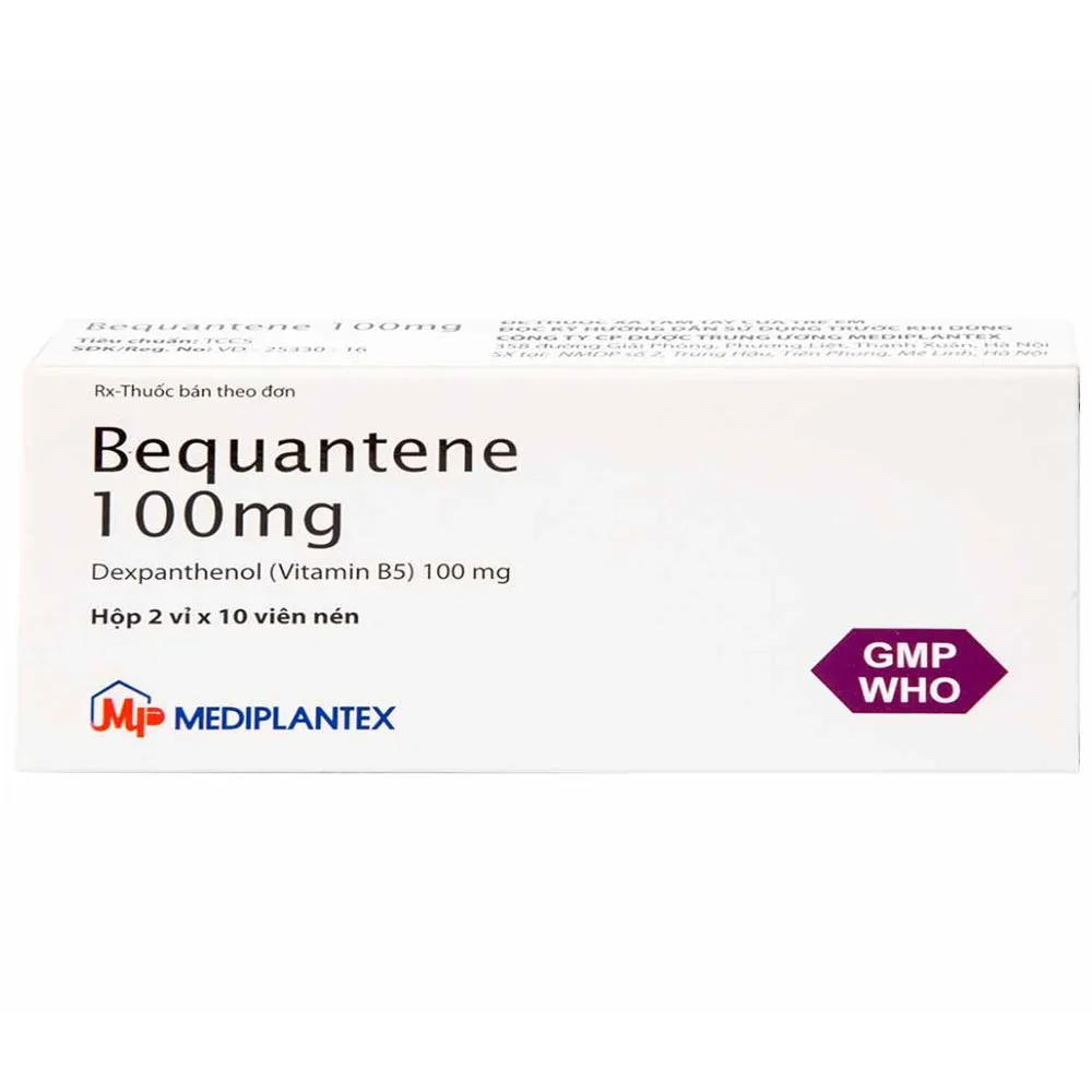 Hình ảnh Thuốc Bequantene 100mg Mediplantex điều trị chứng rụng tóc lan tỏa (2 vỉ x 10 viên)