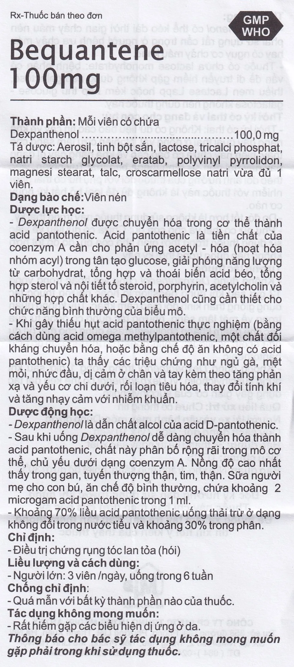 Hình ảnh Thuốc Bequantene 100mg Mediplantex điều trị chứng rụng tóc lan tỏa (2 vỉ x 10 viên)