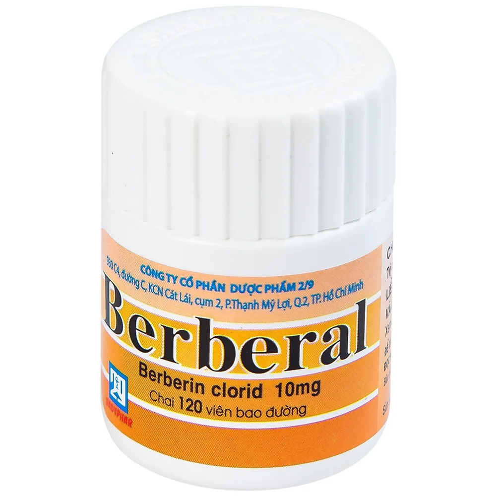 Hình ảnh Thuốc Berberal 10mg Nadyphar điều trị các hội chứng lỵ (120 viên)