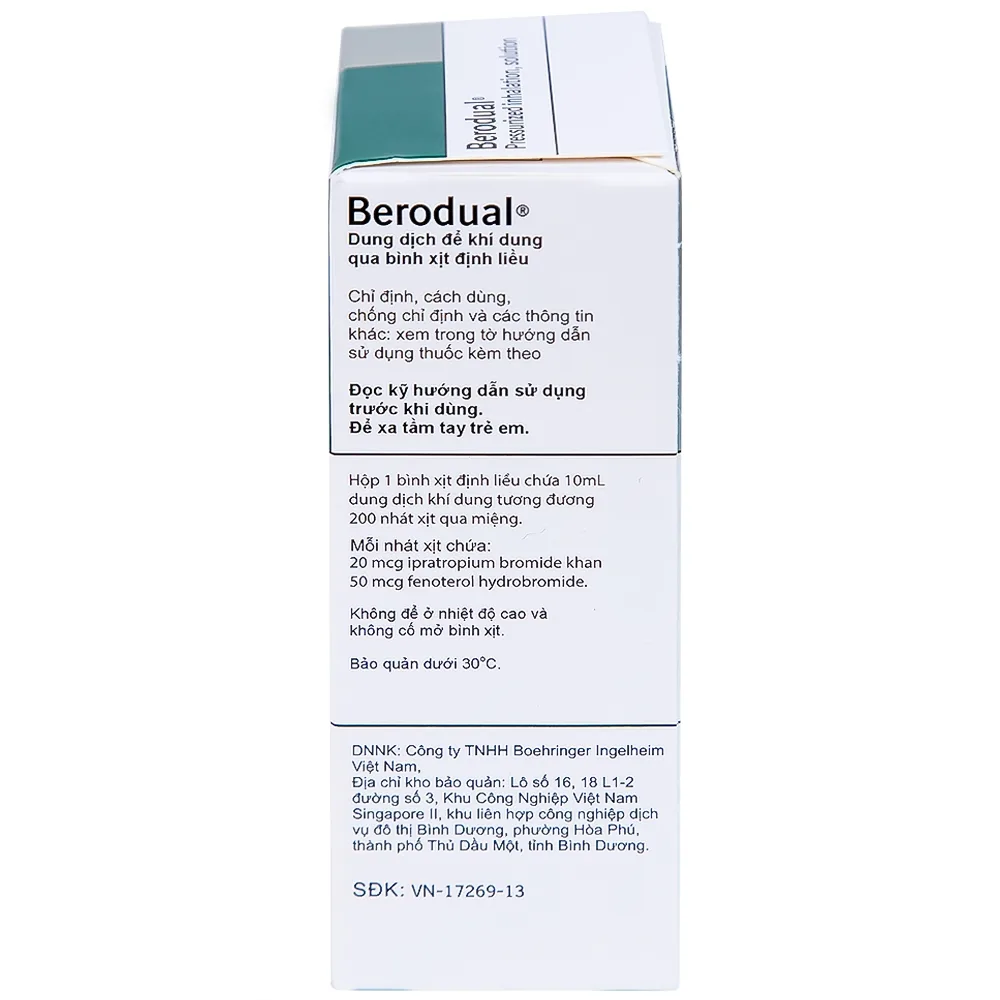 Hình ảnh Dung dịch Berodual Boehringer hỗ trợ giãn phế quản (10ml)