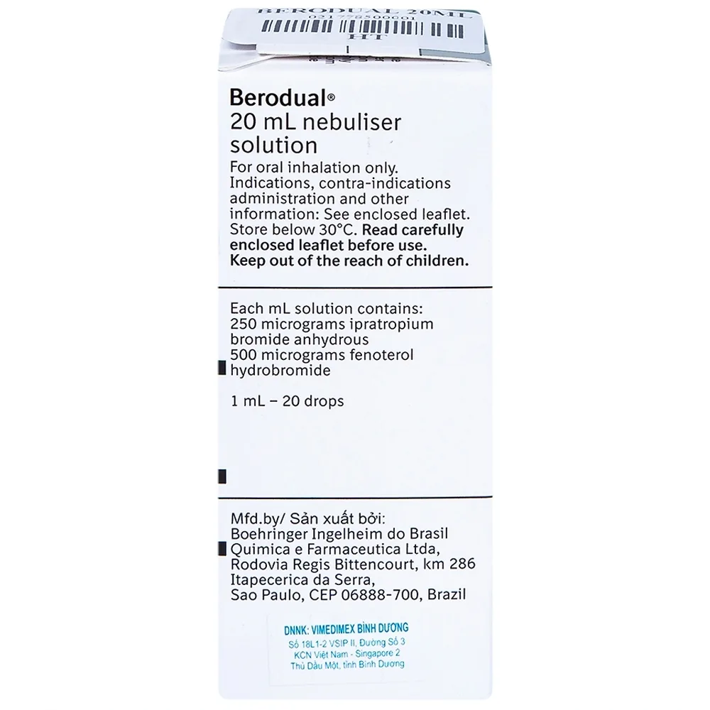 Hình ảnh Dung dịch Berodual Boehringer hỗ trợ giãn phế quản (20ml)