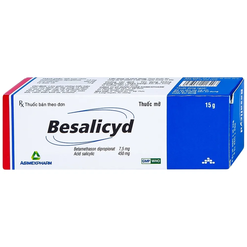 Hình ảnh Thuốc mỡ Besalicyd Agimexpharm điều trị vẩy nến, viêm da dị ứng mãn tính (15g)