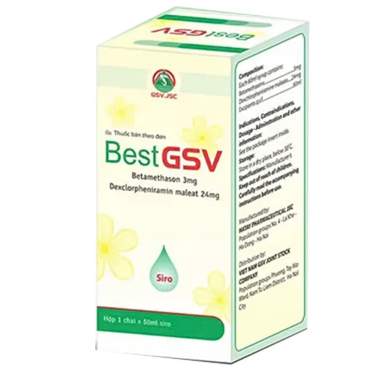 Hình ảnh Dung dịch Best GSV Hà Tây điều trị hen phế quản mạn tính, viêm phế quản dị ứng (50ml)