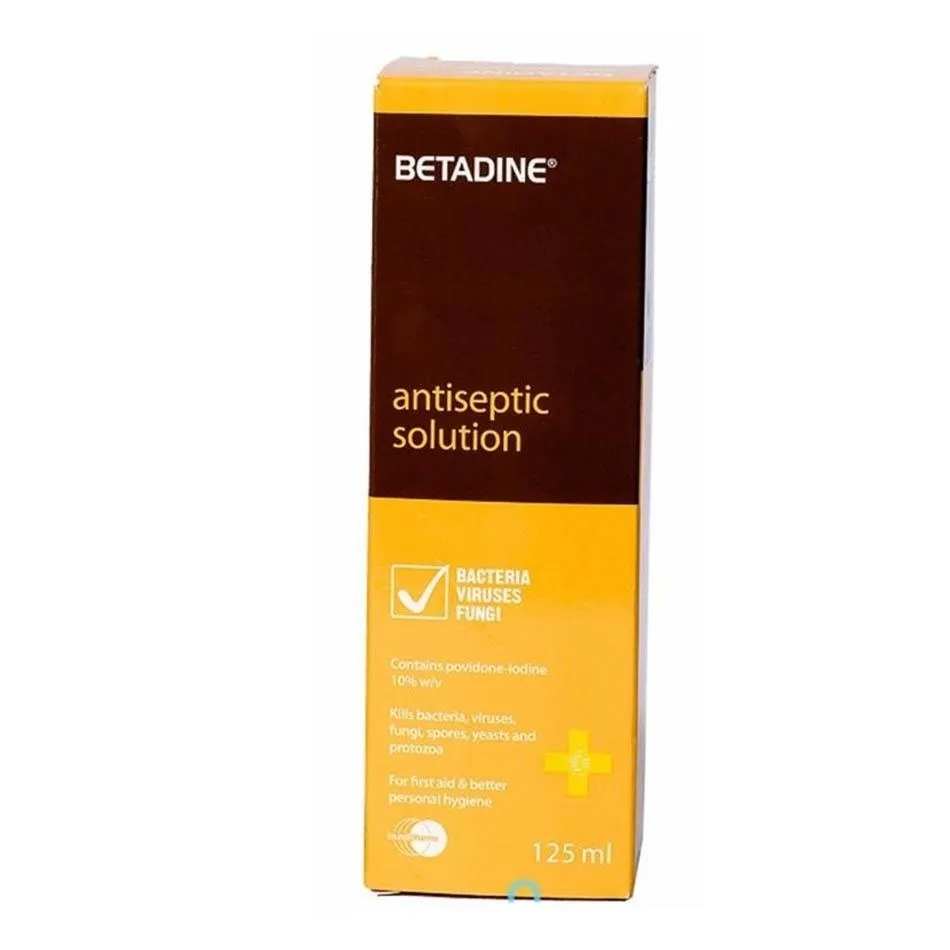 Hình ảnh Dung dịch sát khuẩn Betadine Antiseptic Solution hỗ trợ sát khuẩn vết thương (125ml) 
