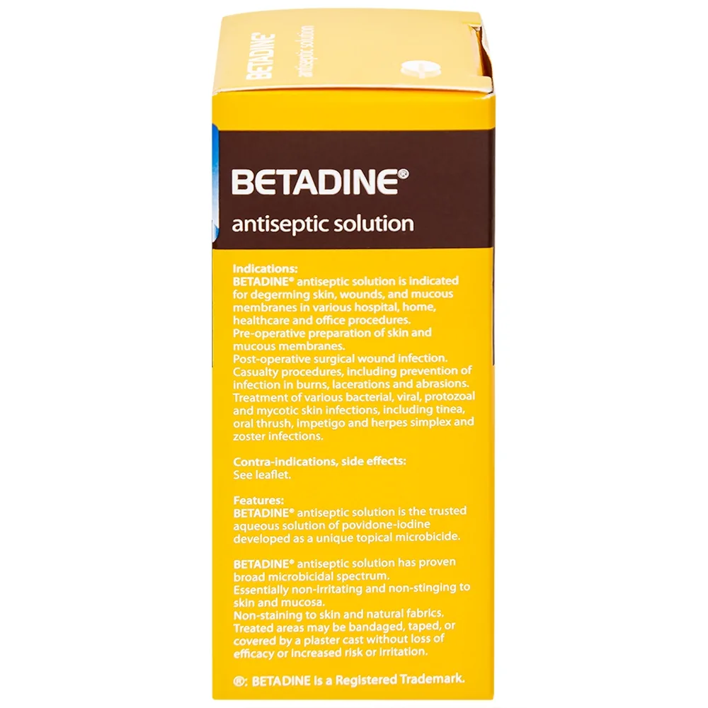 Hình ảnh Dung dịch sát khuẩn Betadine Antiseptic Solution hỗ trợ sát khuẩn vết thương (30ml)