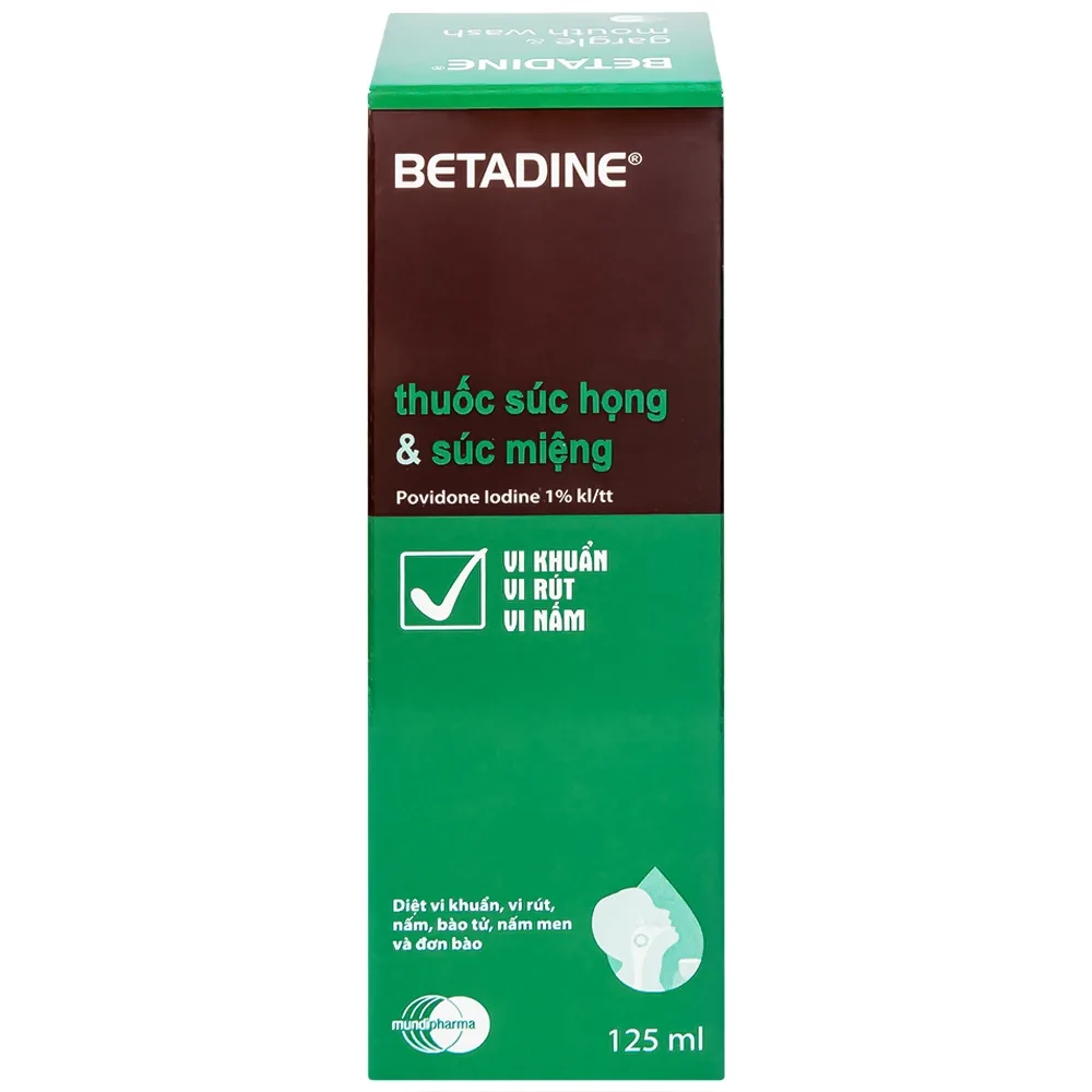 Hình ảnh Thuốc súc họng, súc miệng Betadine Gargle and Mouthwash điều trị viêm và nhiễm khuẩn miệng, họng (125ml)