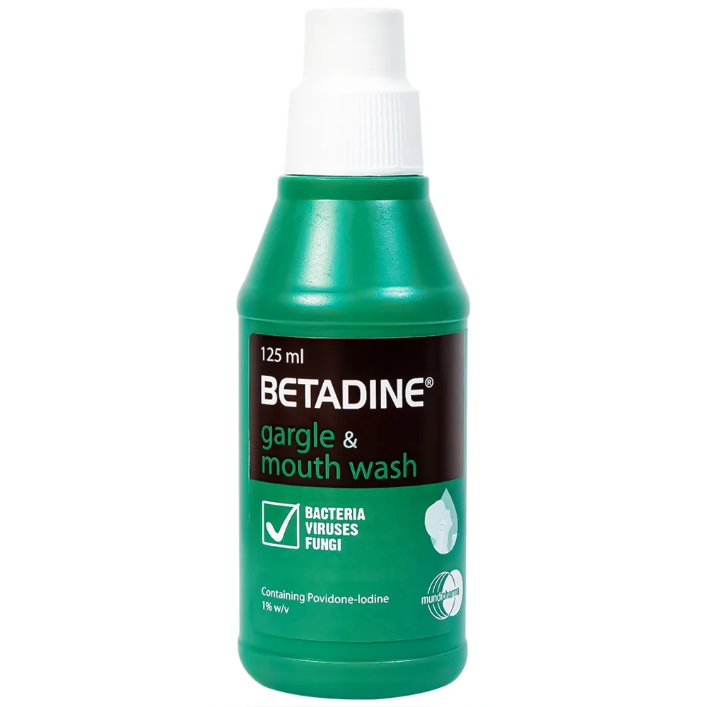 Hình ảnh Thuốc súc họng, súc miệng Betadine Gargle and Mouthwash điều trị viêm và nhiễm khuẩn miệng, họng (125ml)