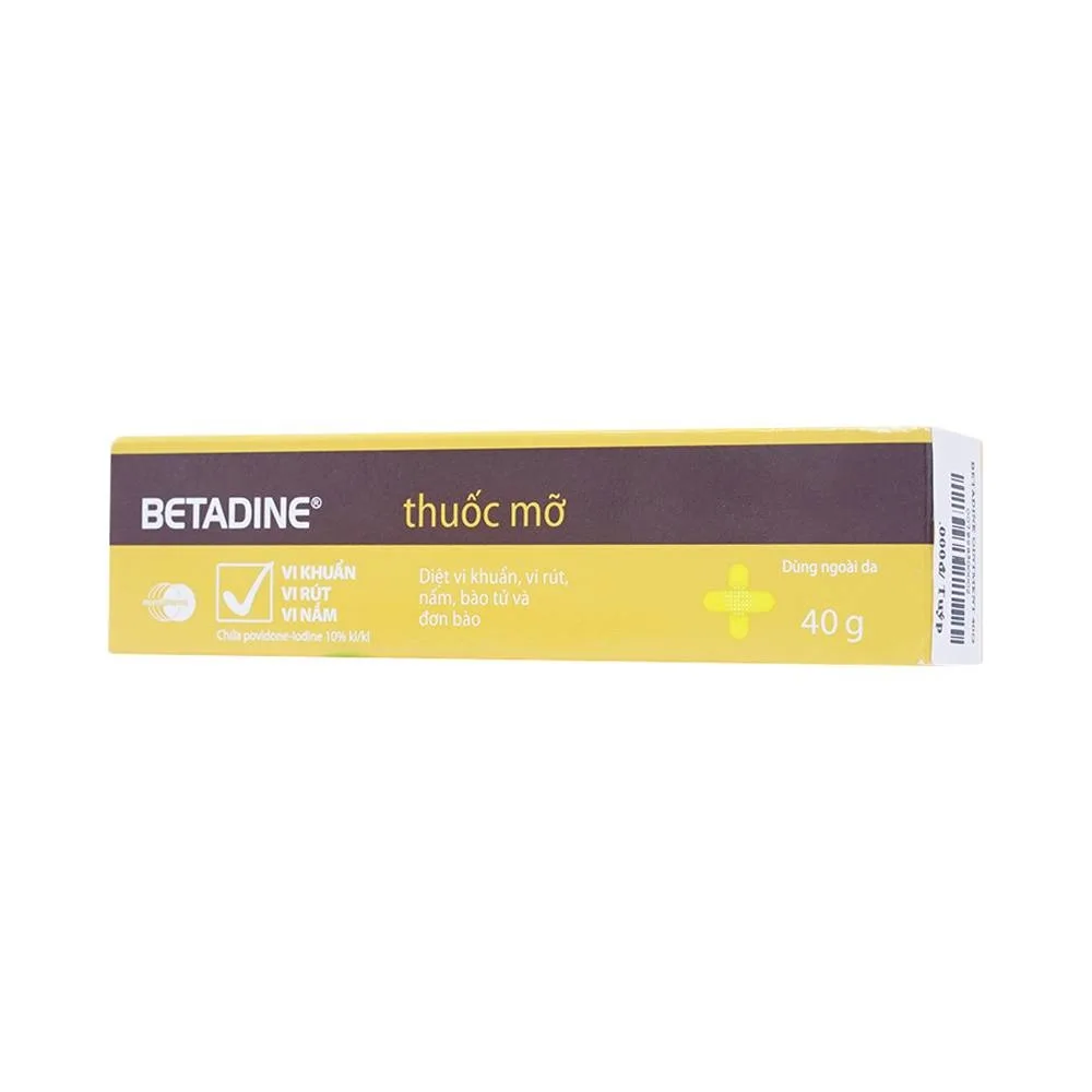 Hình ảnh Thuốc mỡ Betadine Ointment hỗ trợ sát khuẩn vết loét, vết thương (40g)