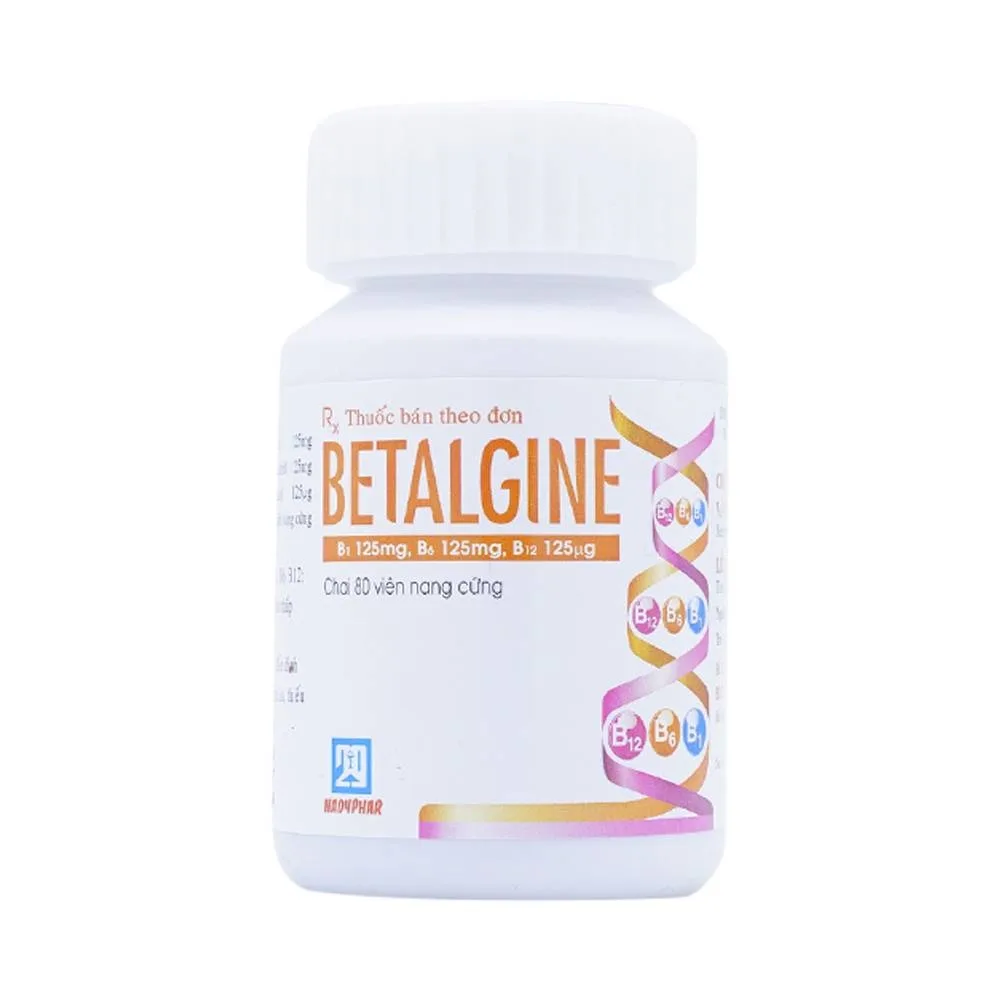 Hình ảnh Thuốc Betalgine Nadyphar điều trị thiếu vitamin B1, B6, B12 (80 viên)