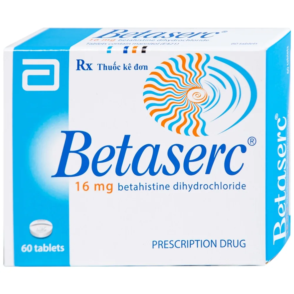 Hình ảnh Thuốc Betaserc 16mg Abbott điều trị rối loạn tiền đình (3 vỉ x 20 viên)