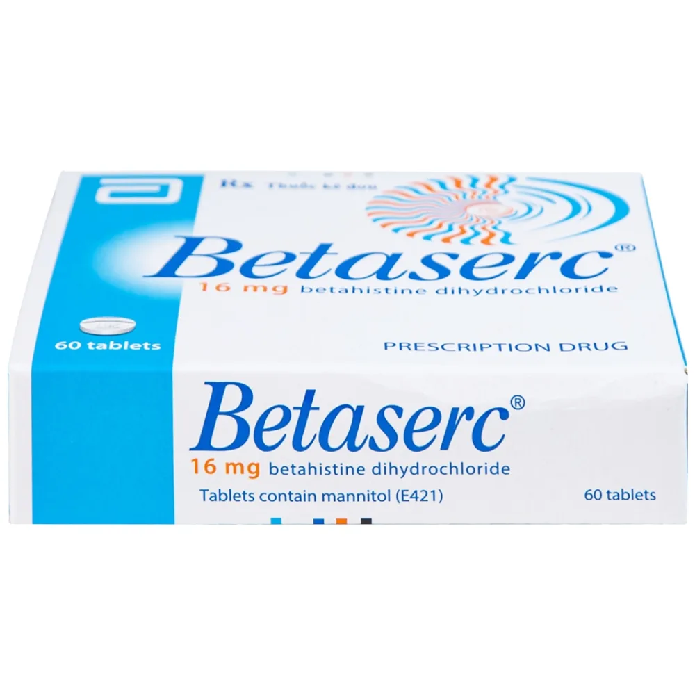 Hình ảnh Thuốc Betaserc 16mg Abbott điều trị rối loạn tiền đình (3 vỉ x 20 viên)