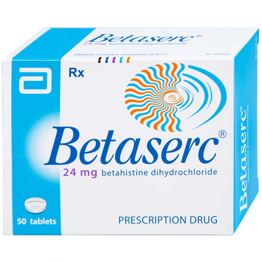 Hình ảnh Thuốc Betaserc 24mg Abbott điều trị hội chứng Meniere (5 vỉ x 10 viên)