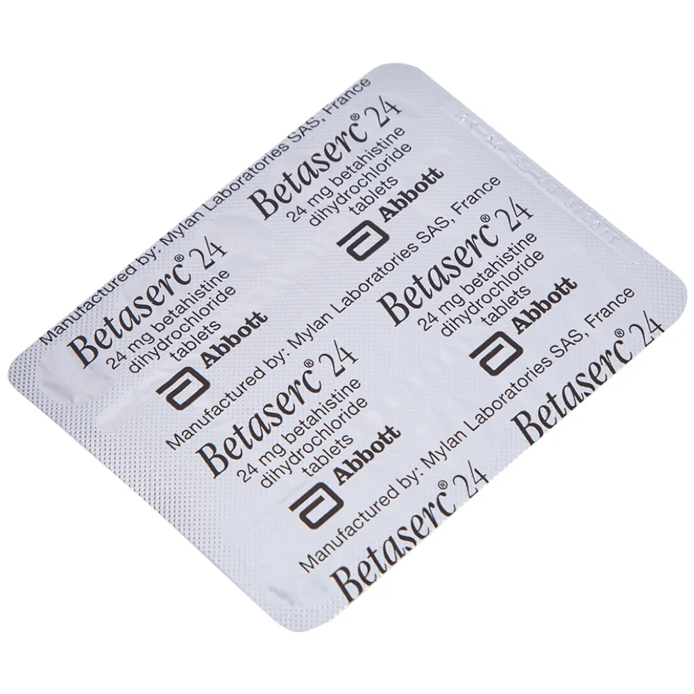 Hình ảnh Thuốc Betaserc 24mg Abbott điều trị hội chứng Meniere (5 vỉ x 10 viên)