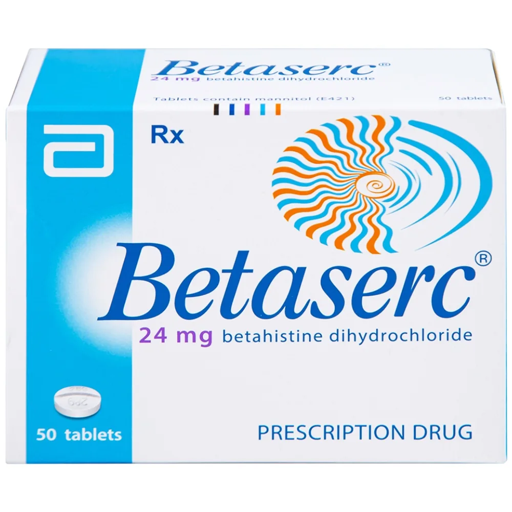 Hình ảnh Thuốc Betaserc 24mg Abbott điều trị hội chứng Meniere (5 vỉ x 10 viên)