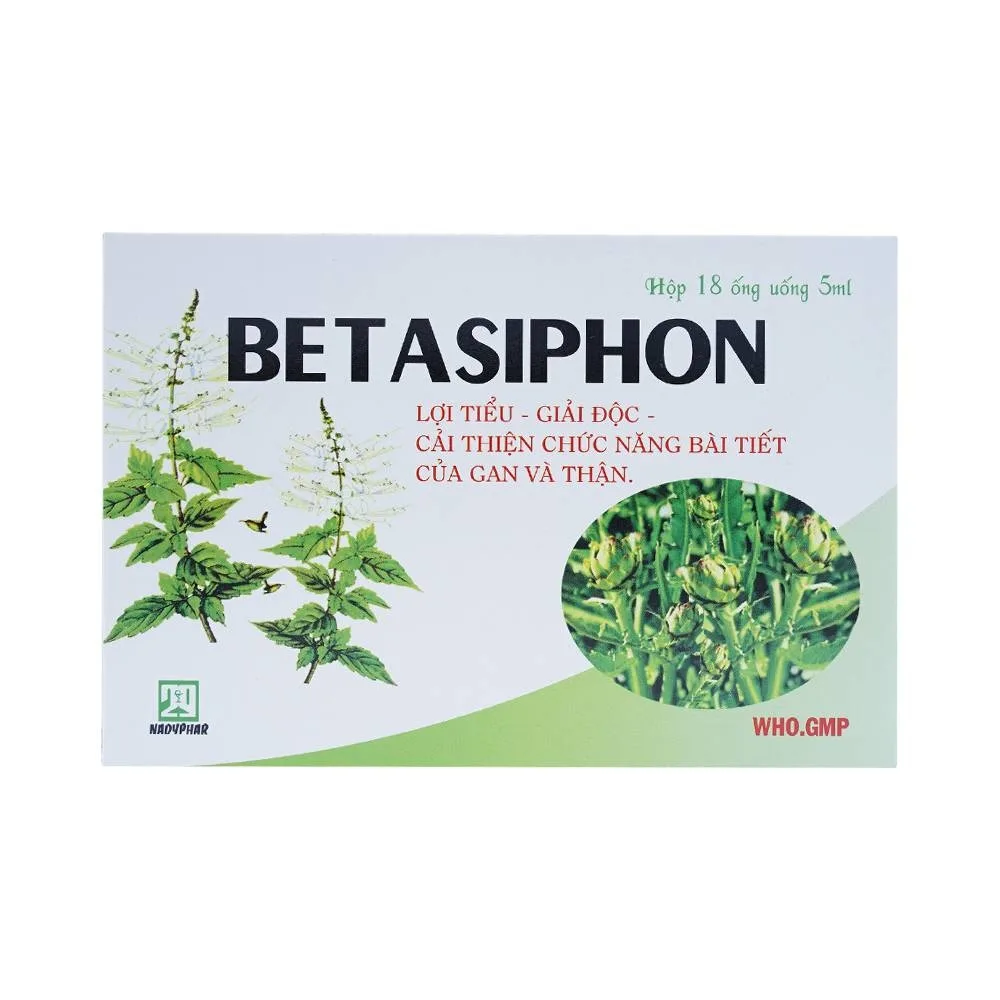 Hình ảnh Dung dịch Betasiphon Nadyphar lợi tiểu, giải độc (18 ống x 5ml)