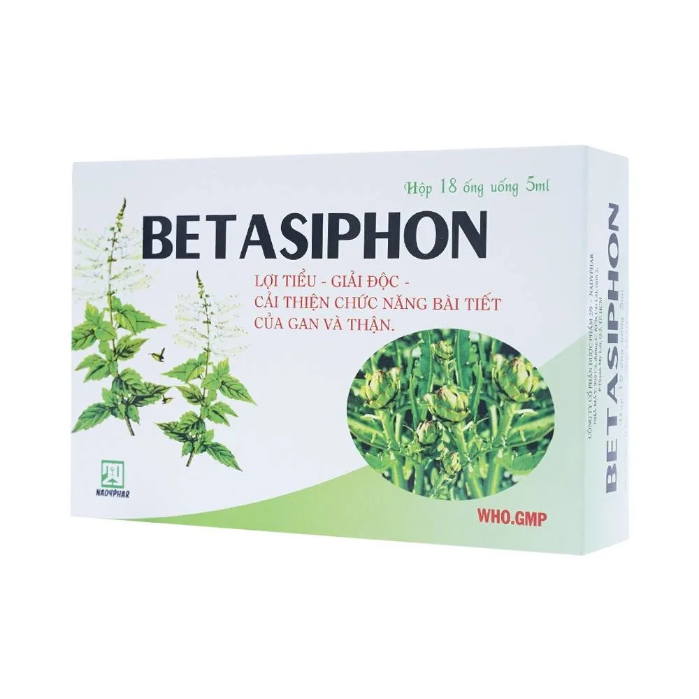 Hình ảnh Dung dịch Betasiphon Nadyphar lợi tiểu, giải độc (18 ống x 5ml)
