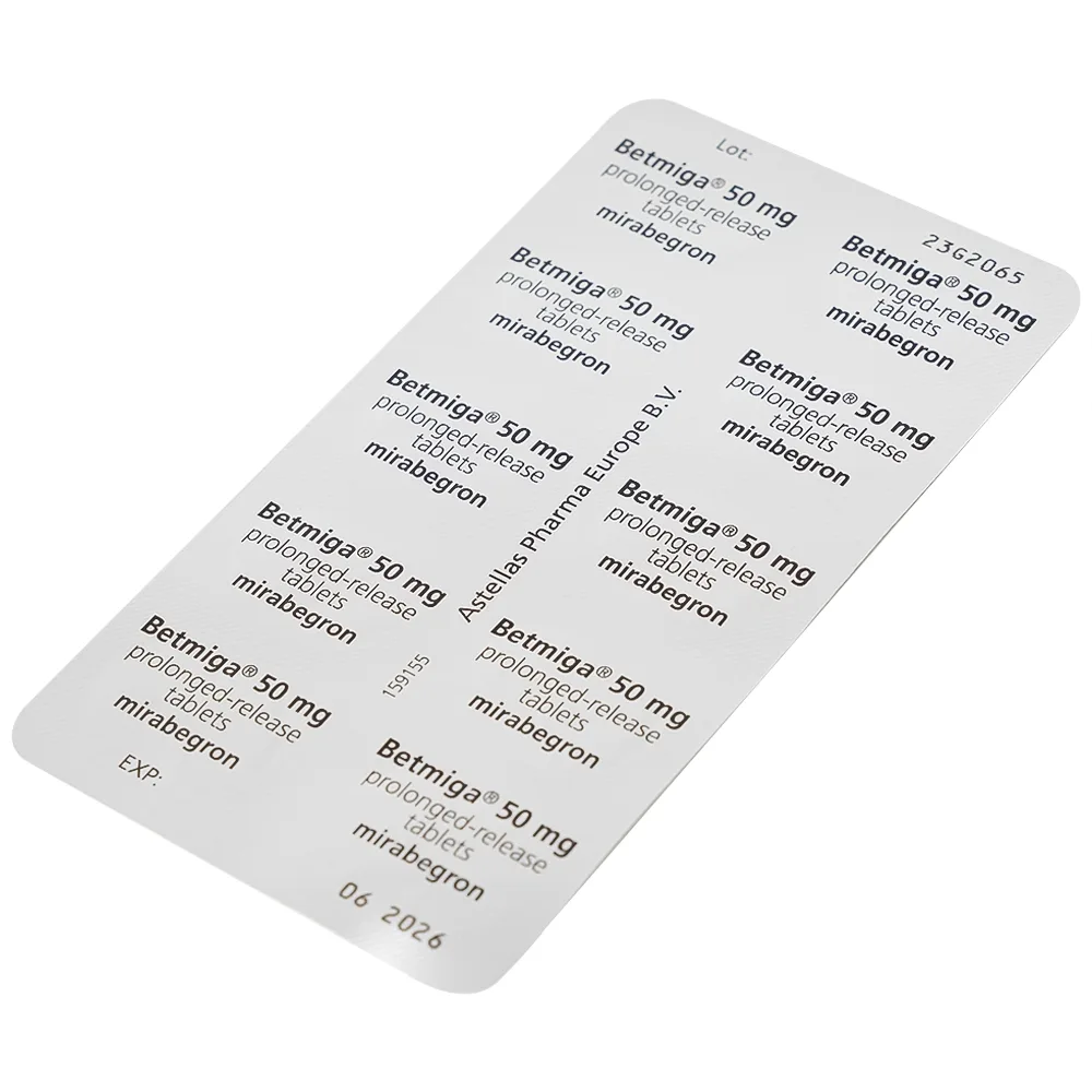 Hình ảnh Thuốc Betmiga 50mg Astellas điều trị triệu chứng tiểu gấp (3 vỉ x 10 viên)