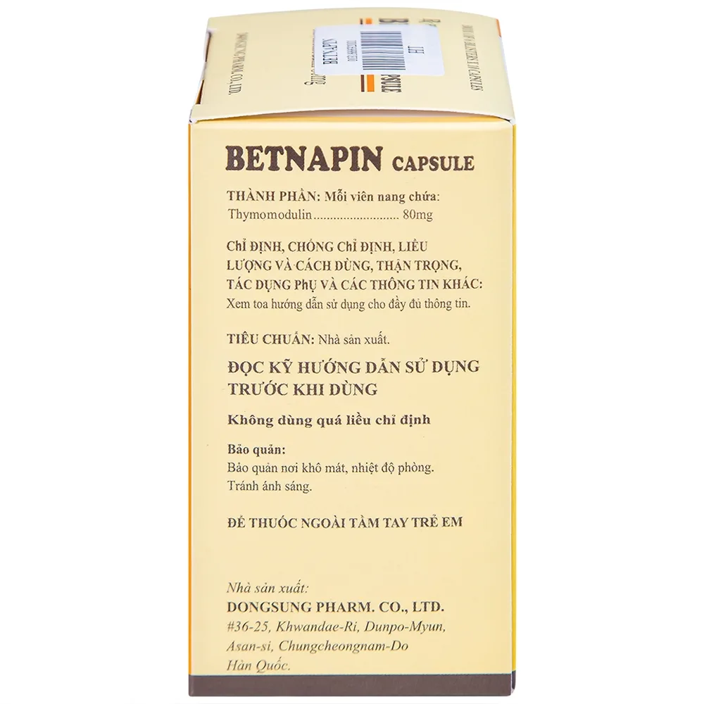 Hình ảnh Thuốc Betnapin 80mg DongSung điều trị dị ứng, mày đay mạn tính (6 vỉ x 10 viên)