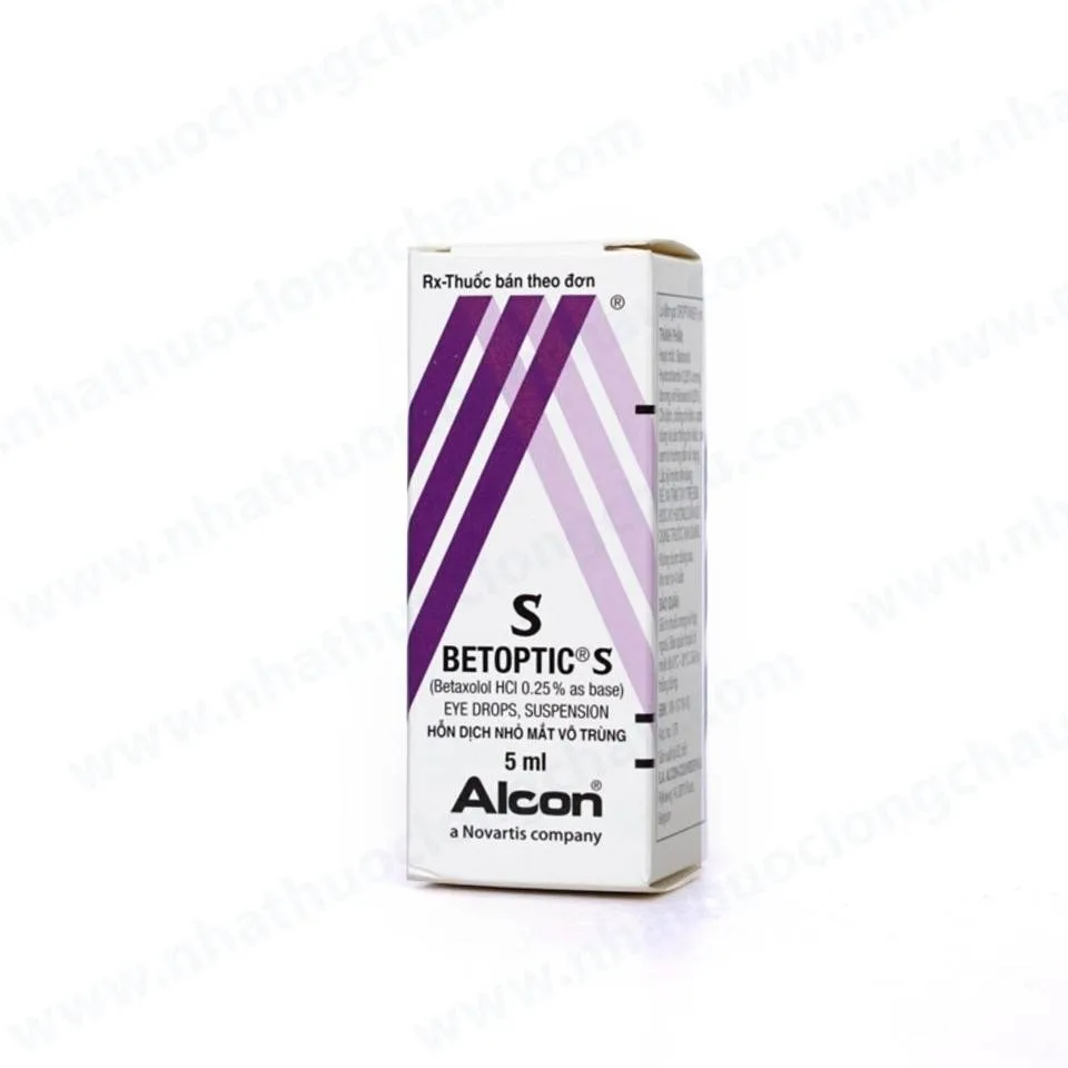 Hình ảnh Thuốc nhỏ mắt Betoptic S Alcon điều trị tăng nhãn áp, glôcôm góc mở mạn tính (5ml )