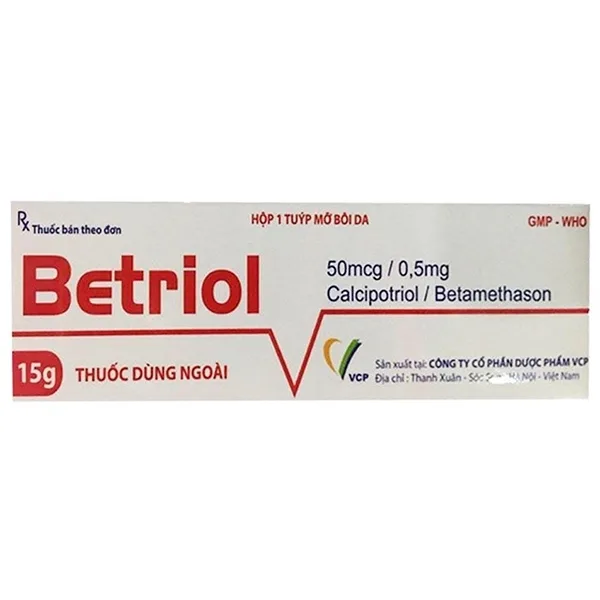 Hình ảnh Thuốc mỡ bôi da Betriol 15g VCP điều trị tại chỗ cho bệnh vảy nến thể mảng ổn định