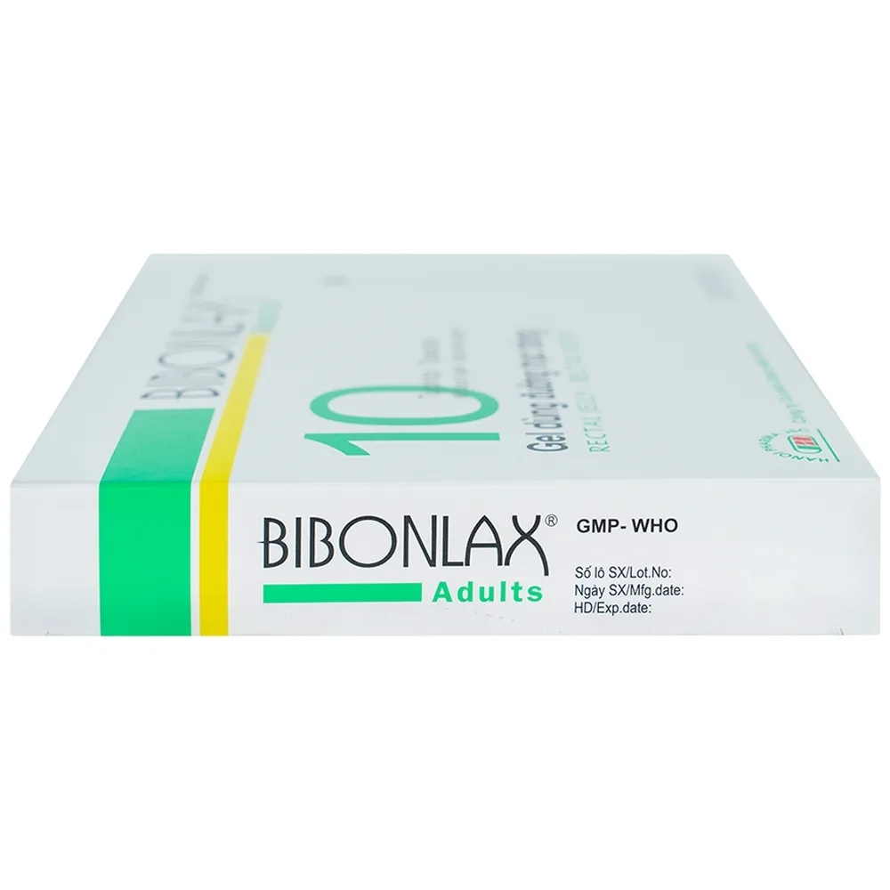Hình ảnh Gel dùng đường trực tràng Bibonlax Adults Hanoi Pharma điều trị táo bón (10 ống x 8g)