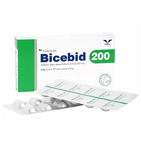 Hình ảnh Thuốc Bicebid 200 Bidiphar điều trị nhiễm khuẩn (2 vỉ x 10 viên)