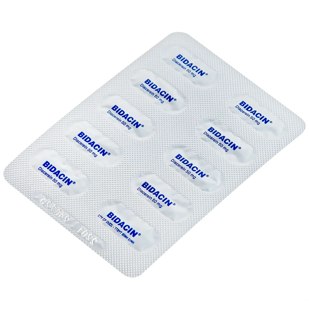 Hình ảnh Thuốc Bidacin 50mg Bidiphar điều trị thoái hóa khớp hông hoặc gối (3 vỉ x 10 viên)