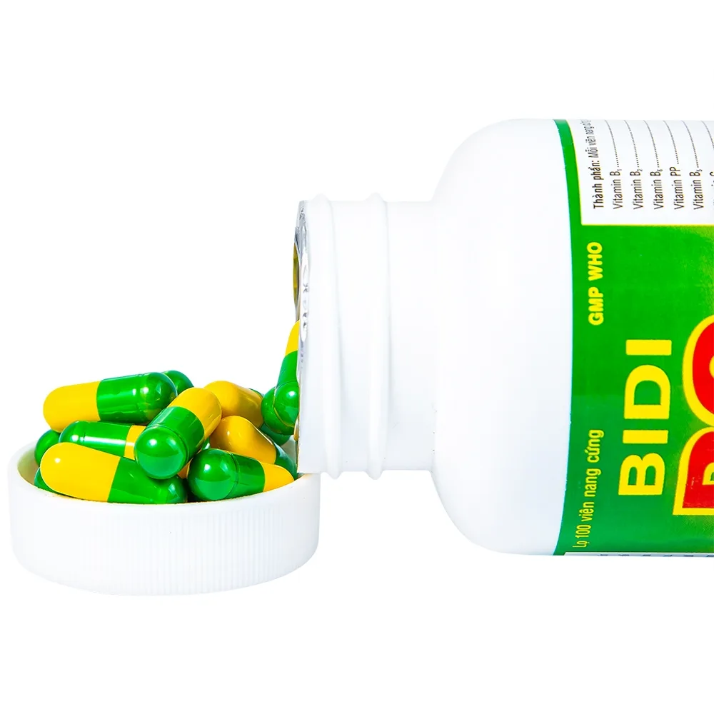 Hình ảnh Thuốc Bidi BC Complex 300mg Bidiphar điều trị, phòng ngừa thiếu vitamin nhóm B và C (100 viên)  