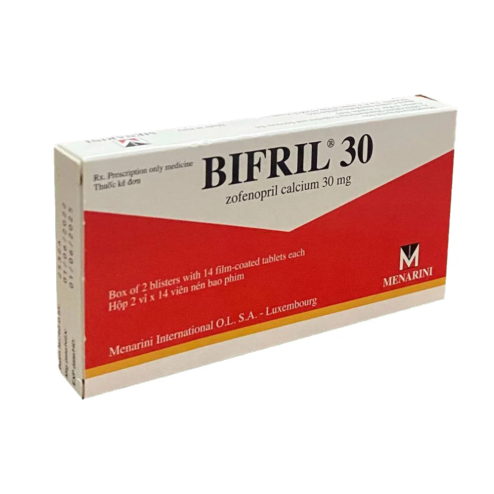Hình ảnh Thuốc Bifril 30 Menarini điều trị tăng huyết áp, nhồi máu cơ tim (2 vỉ x 14 viên)