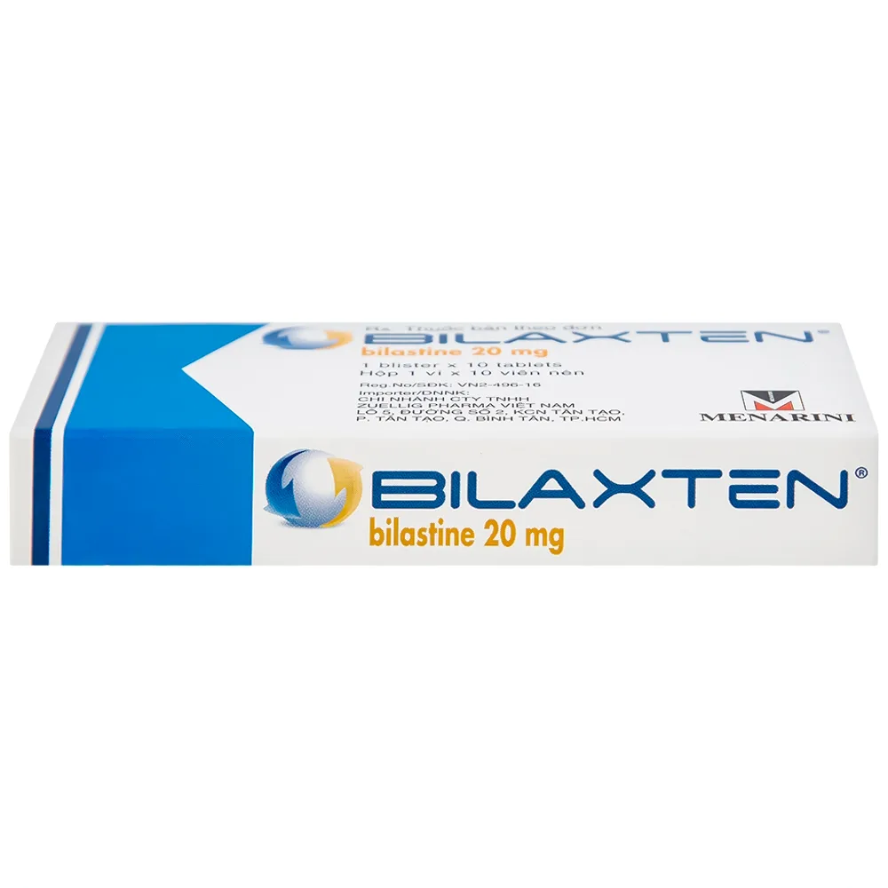 Hình ảnh Thuốc Bilaxten 20mg Menarini điều trị viêm mũi dị ứng, mày đay (1 vỉ x 10 viên)