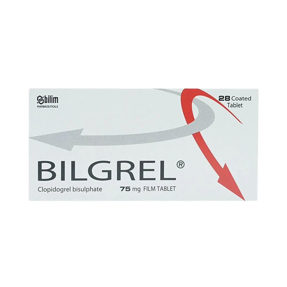 Hình ảnh Thuốc Bilgrel 75mg Bilim Ilac điều trị nhồi máu cơ tim, đột quỵ, bệnh động mạch ngoại biên (2 vỉ x 14 viên)