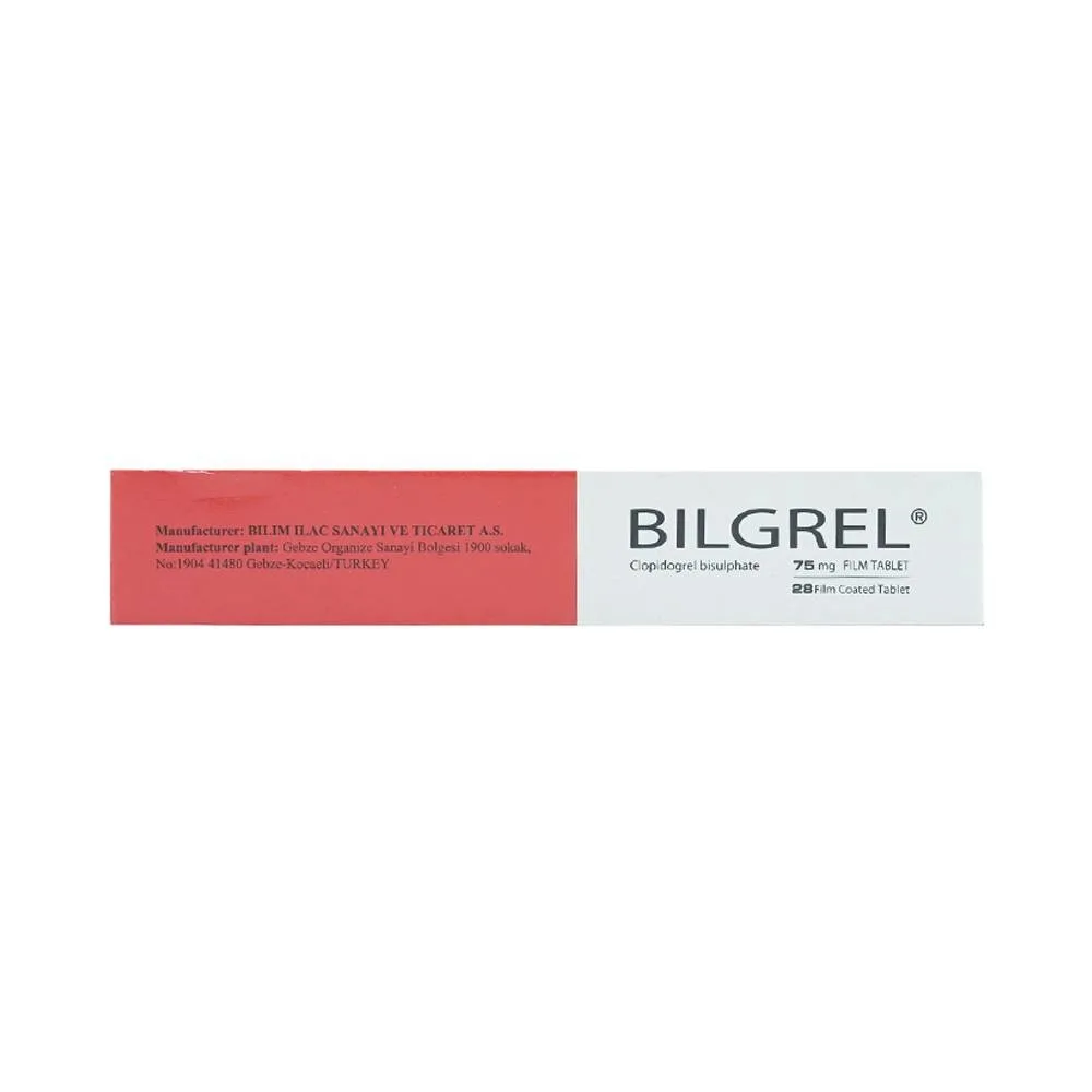 Hình ảnh Thuốc Bilgrel 75mg Bilim Ilac điều trị nhồi máu cơ tim, đột quỵ, bệnh động mạch ngoại biên (2 vỉ x 14 viên)