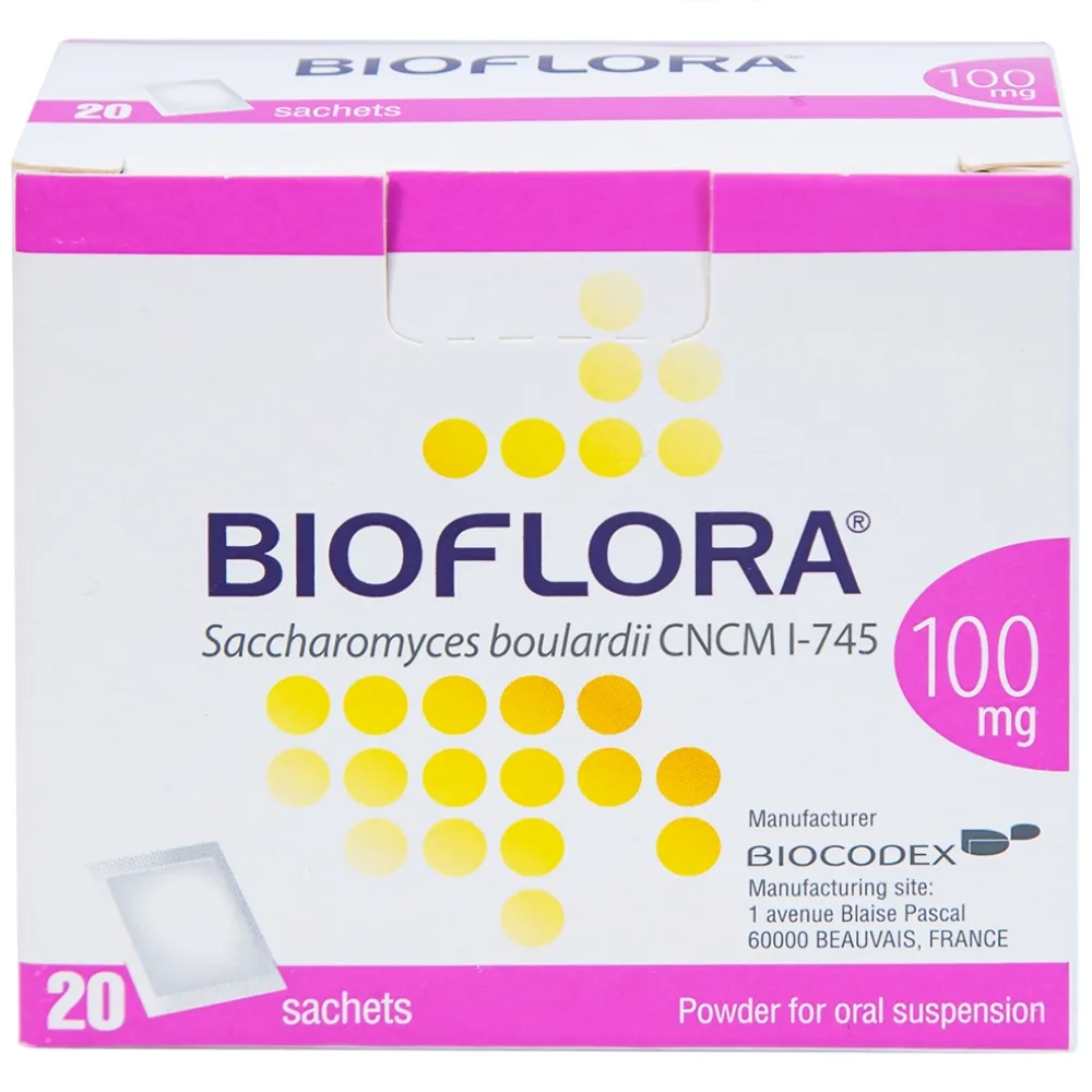 Hình ảnh Bột Bioflora 100mg Biocodex điều trị tiêu chảy (20 gói)