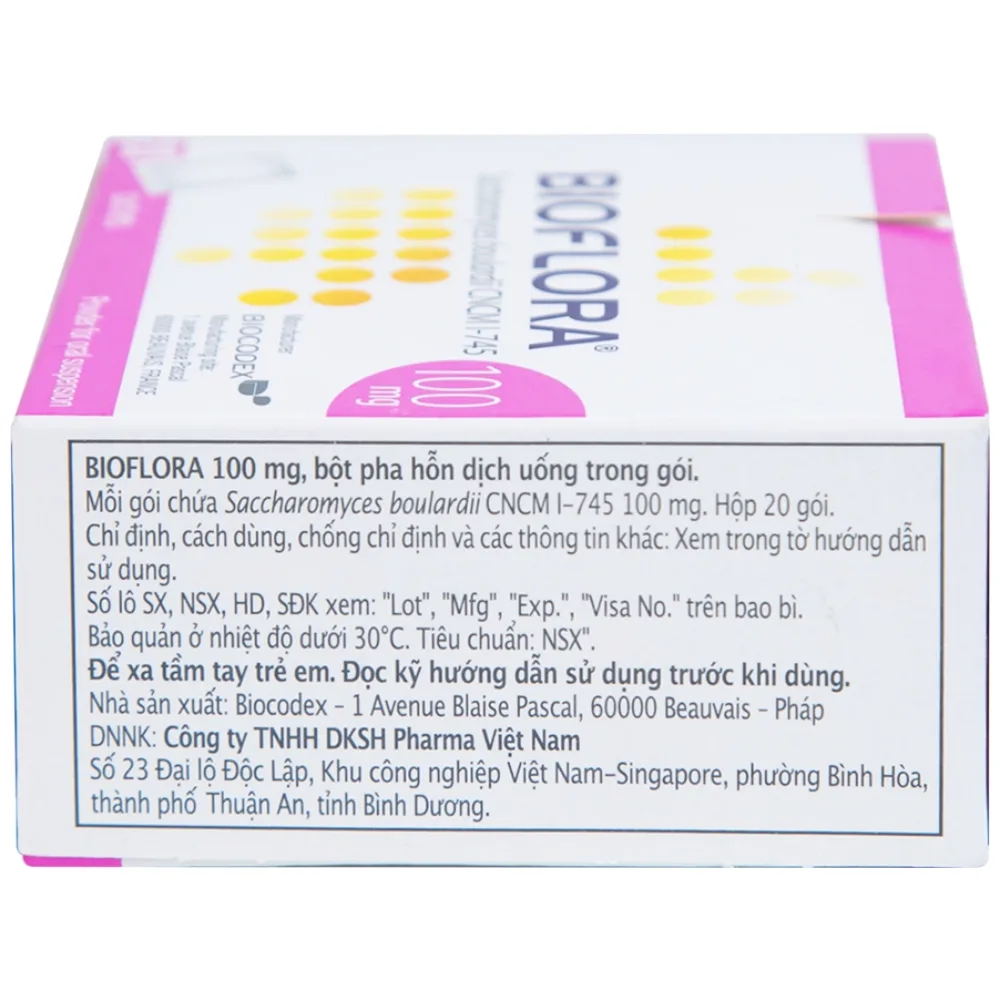 Hình ảnh Bột Bioflora 100mg Biocodex điều trị tiêu chảy (20 gói)