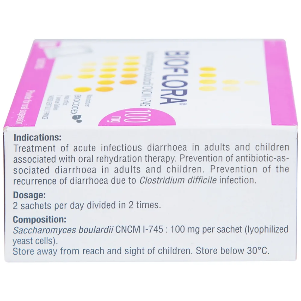 Hình ảnh Bột Bioflora 100mg Biocodex điều trị tiêu chảy (20 gói)