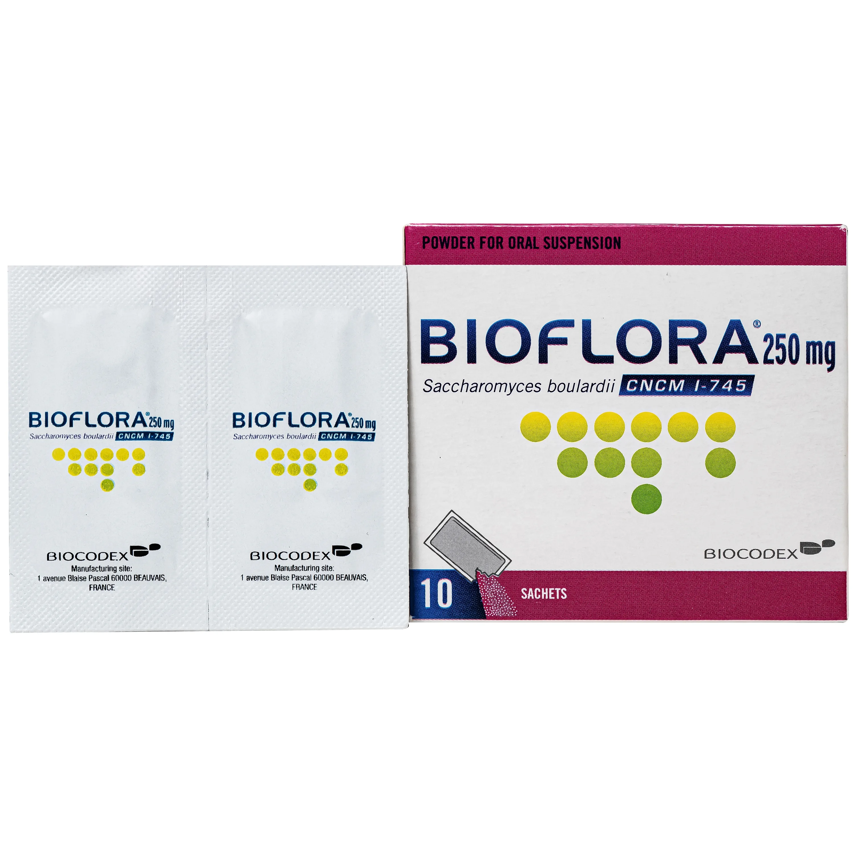 Hình ảnh Thuốc Bioflora 250mg Biocodex điều trị tiêu chảy (10 gói)