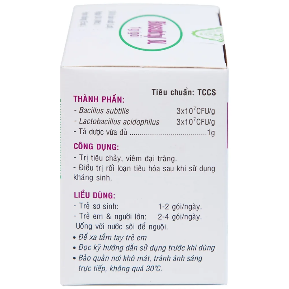Hình ảnh Men tiêu hoá sống Biosubtyl DL Davac điều trị tiêu chảy, viêm đại tràng, rối loạn tiêu hoá (25 gói)