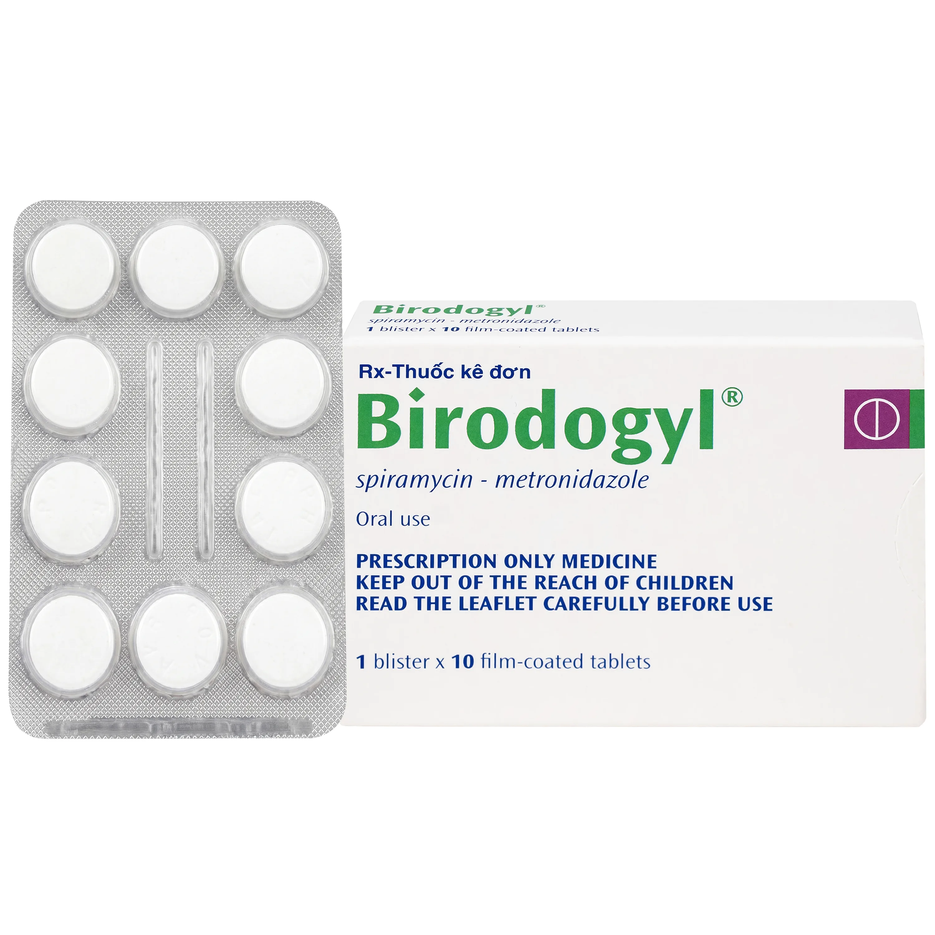 Hình ảnh Thuốc Birodogyl 250mg Sanofi điều trị nhiễm trùng đường miệng cấp tính và mạn tính (1 vỉ x 10 viên)