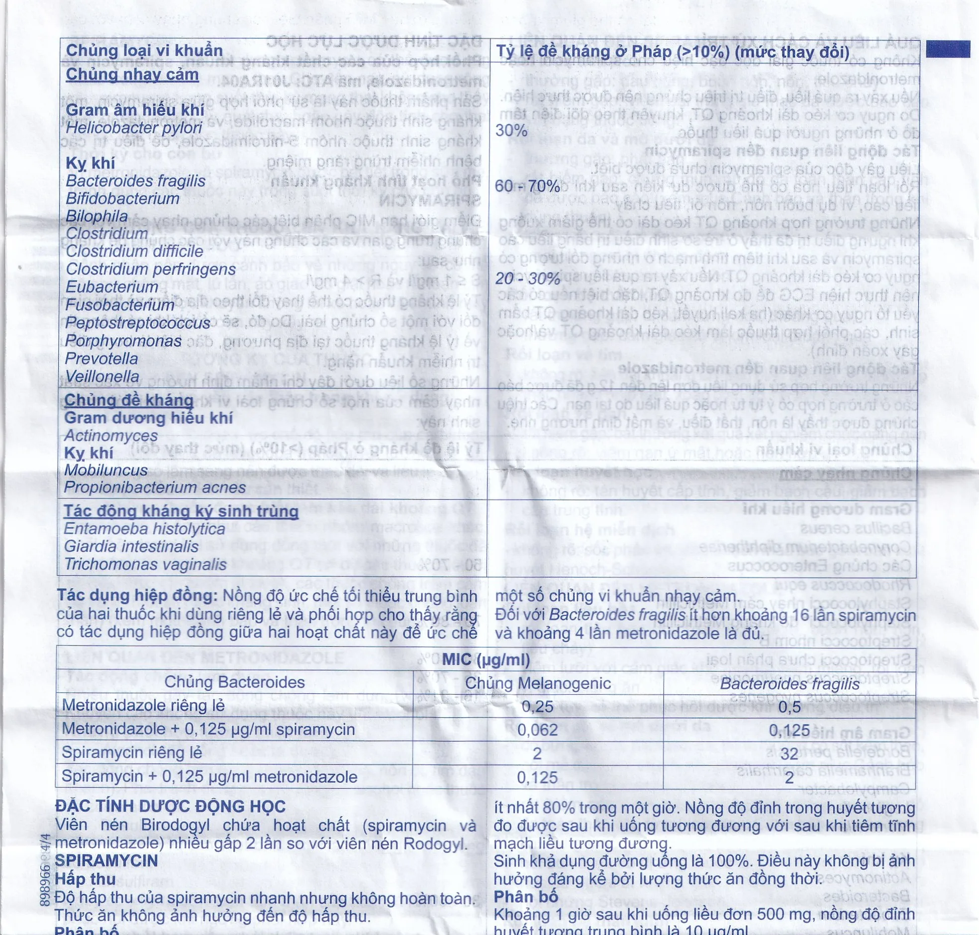 Hình ảnh Thuốc Birodogyl 250mg Sanofi điều trị nhiễm trùng đường miệng cấp tính và mạn tính (1 vỉ x 10 viên)