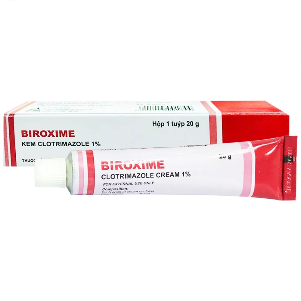 Hình ảnh Thuốc bôi ngoài da Biroxime 1% điều trị nấm da chân, nấm kẽ (20g)