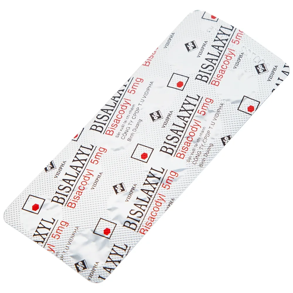 Hình ảnh Thuốc Bisalaxyl Vidipha điều trị táo bón (5 vỉ x 10 viên)