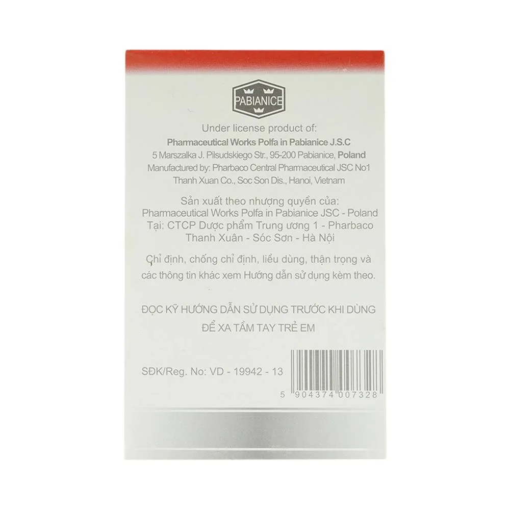 Hình ảnh Thuốc Biseptol Pharbaco điều trị nhiễm khuẩn do các vi khuẩn nhạy cảm (1 vỉ x 20 viên)