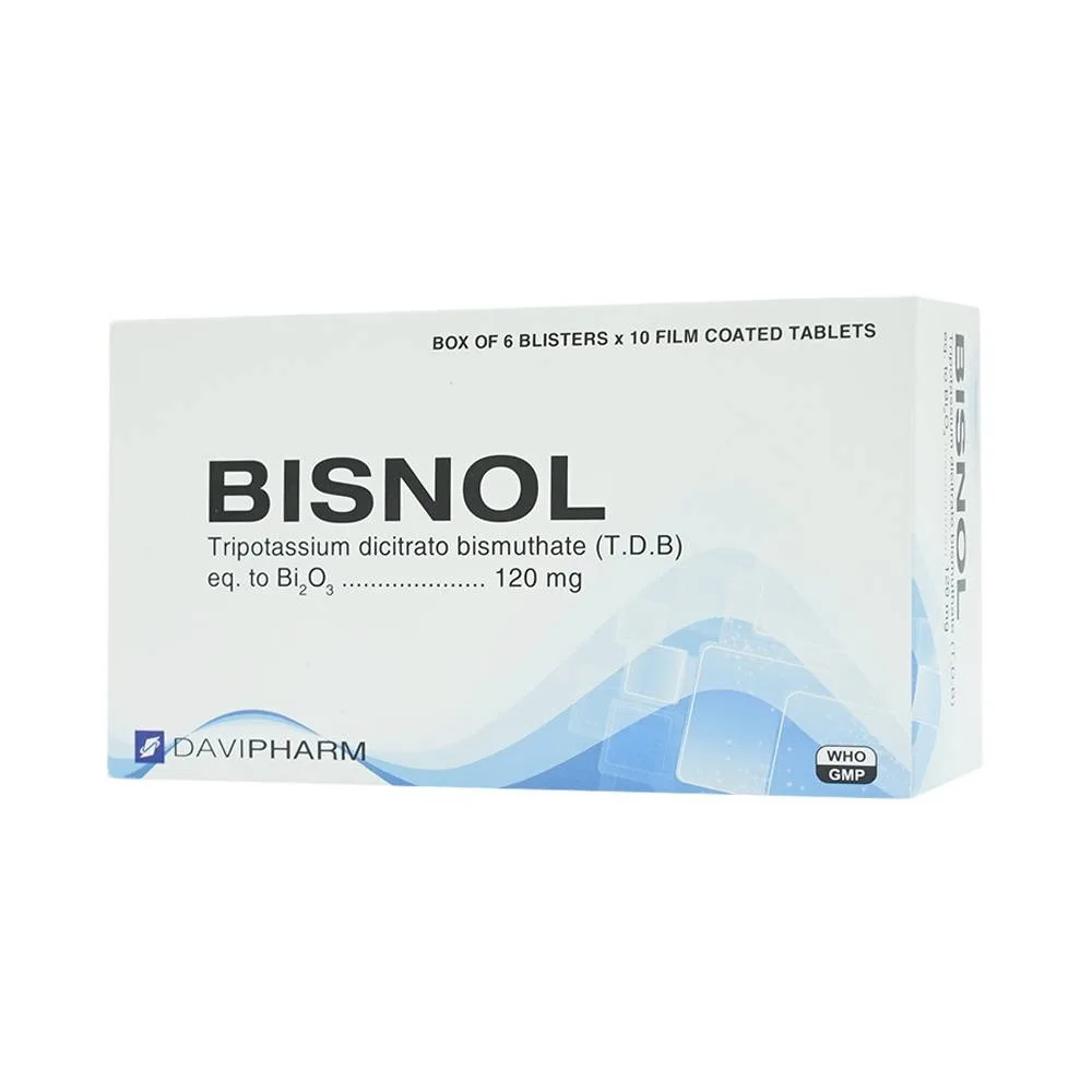 Hình ảnh Thuốc Bisnol Davipharm điều trị loét ở dạ dày, tá tràng (6 vỉ x 10 viên)