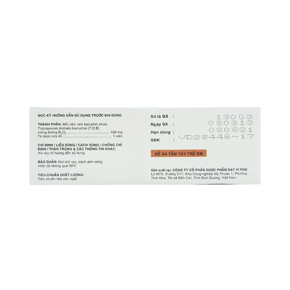 Hình ảnh Thuốc Bisnol Davipharm điều trị loét ở dạ dày, tá tràng (6 vỉ x 10 viên)