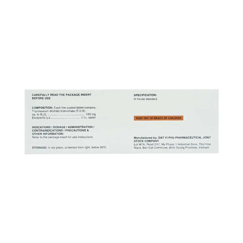 Hình ảnh Thuốc Bisnol Davipharm điều trị loét ở dạ dày, tá tràng (6 vỉ x 10 viên)