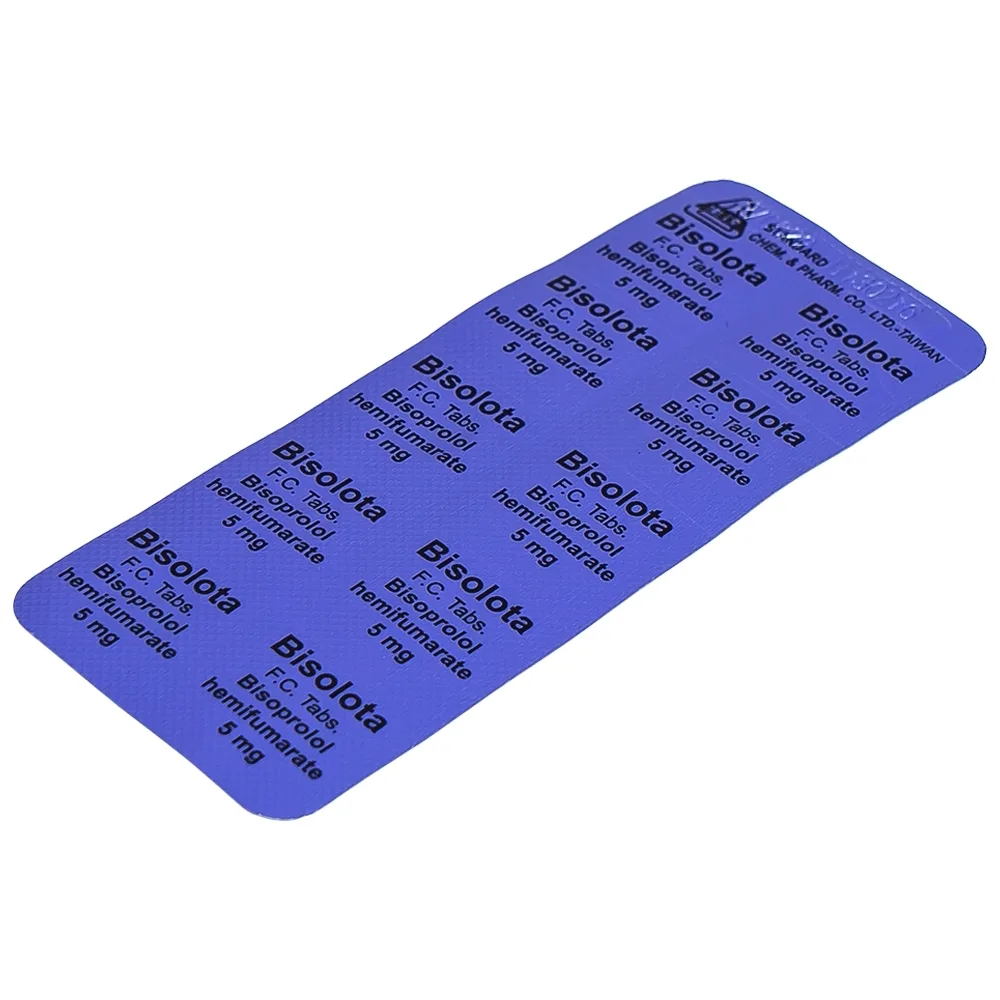 Hình ảnh Thuốc Bisolota 5mg điều trị cao huyết áp (10 vỉ x 10 viên)