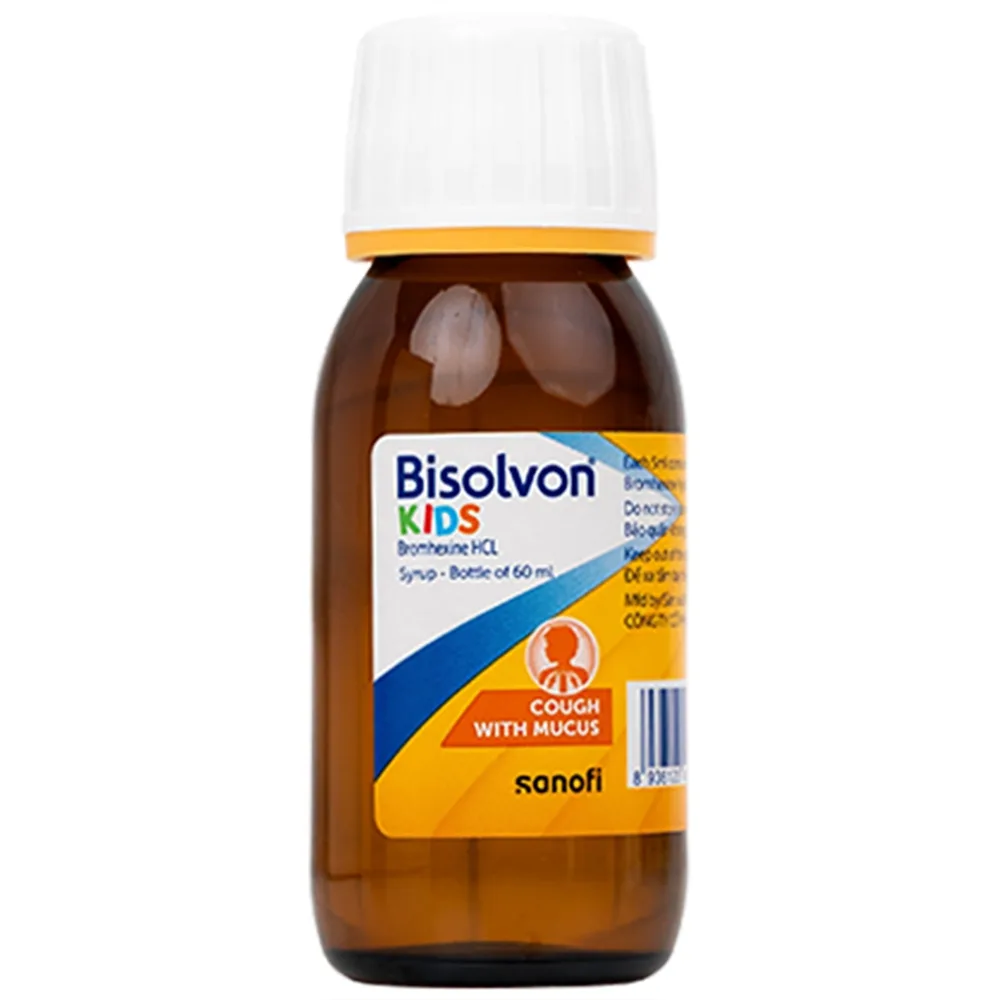 Hình ảnh Siro Bisolvon Kids Boehringer làm loãng đờm trong các bệnh phế quản phổi cấp và mạn tính (60ml)