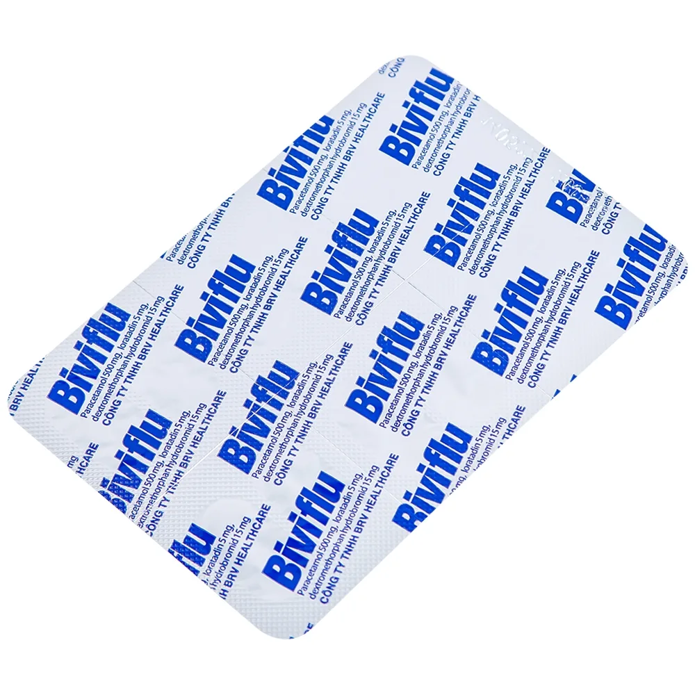 Hình ảnh Thuốc Biviflu BRV điều trị các triệu chứng cảm cúm (10 vỉ x 12 viên)