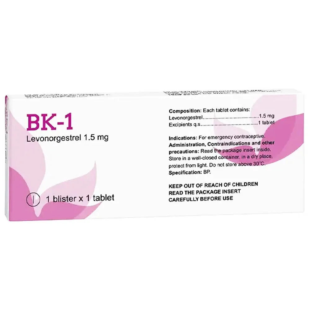 Hình ảnh Thuốc tránh thai khẩn cấp BK-1 Stellapharm trong vòng 72 giờ sau khi giao hợp (1 vỉ x 1 viên)