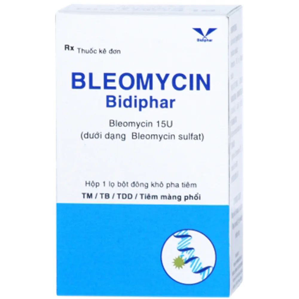 Hình ảnh Thuốc Bleomycin Bidiphar điều trị ung thư biểu mô tế bào vảy, u hắc tố